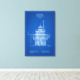 Duxbury Pier Light Lighthouse - Massachusetts – AD Canvas Print