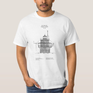 Duxbury Pier Light Lighthouse - Massachusetts -SBD T-Shirt
