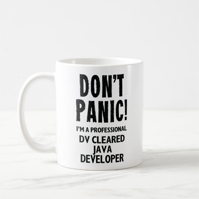 DV Cleared Java Developer Coffee Mug (Left)