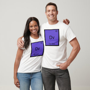 Dv - Da Vinci T-shirt symbole d'élément de chimie 