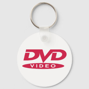 DVD Video Red Logo - Keys Keychain