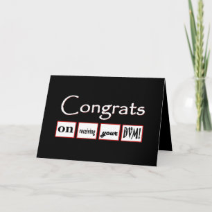 DVM Degree - CUSTOM NAME Congratulations - Card