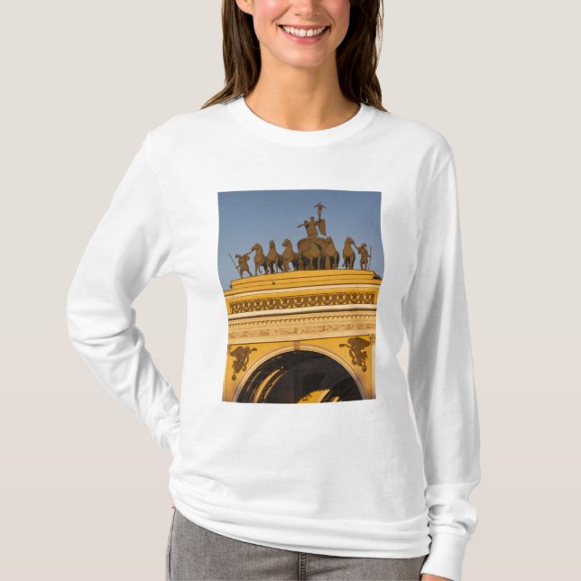 Dvortsovaya Square, Triumphal Arch, sunset T-Shirt (Front)