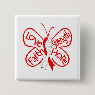 DVT Butterfly Inspiring Words 2 Inch Square Button