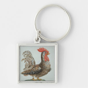 Dwarf Cockerel, c.1767-76 (hand coloured engraving Keychain