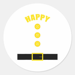 Dwarf Costume - Fun Halloween Gift Idea - Happy Classic Round Sticker