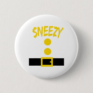 Dwarf Costume - Fun Halloween Gift Idea - Sneezy 2 Inch Round Button