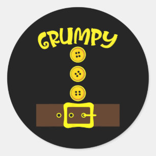 Dwarf Easy Halloween Costume Dwarf Men Women Match Classic Round Sticker