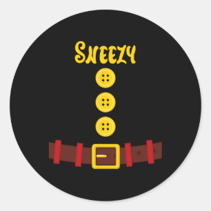 Dwarf Easy Halloween Group Matching Men Women Dwar Classic Round Sticker
