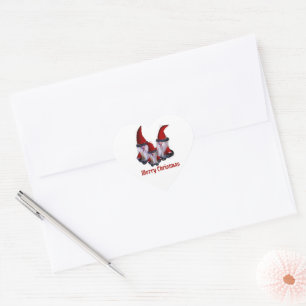 Dwarf family Christmas Heart Sticker