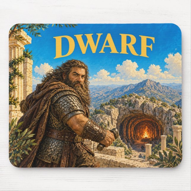 Dwarf, Gothic Fantasy Monster Mouse Pad (Front)