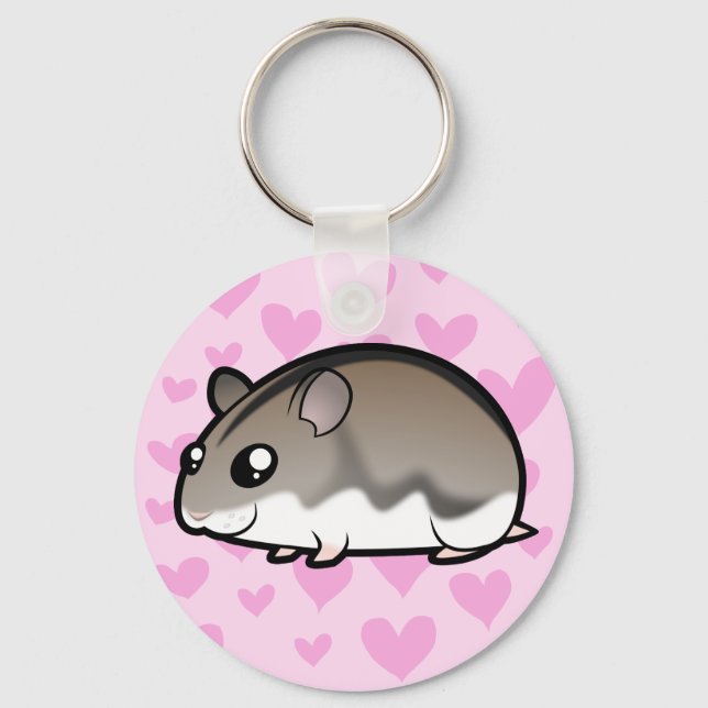 Dwarf Hamster Love Keychain (Front)
