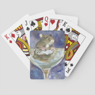 Dwarf Hamster Playing Cards