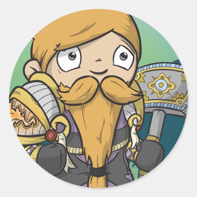Dwarf Paladin - Sticker (Front)