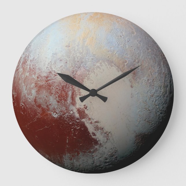 Dwarf Planet Pluto by NASA New Horizons 2015 Photo Large Clock (Front)