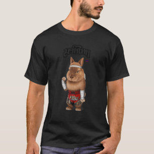 Dwarf Rabbit As Muay Thai Kick Boxing Champion 1 T-Shirt