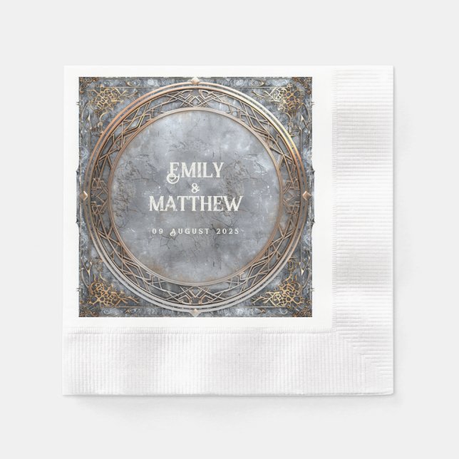 Dwarven Splendour Fantasy Wedding  Napkin (Front)