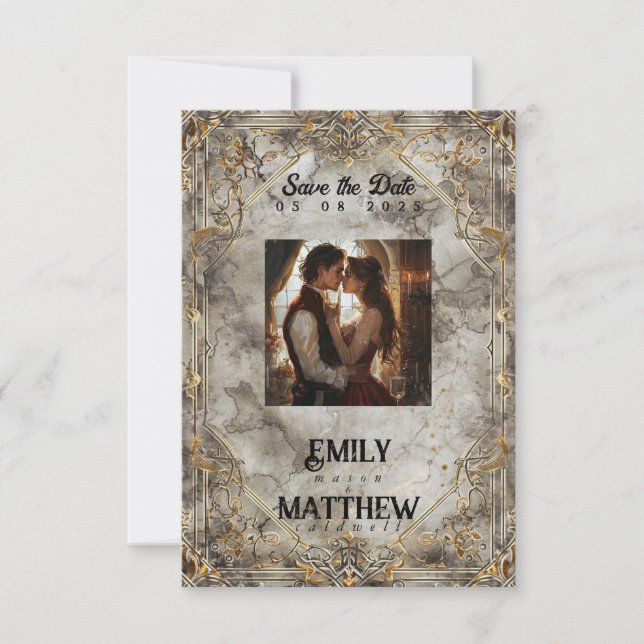 Dwarven Splendour Fantasy Wedding  Save The Date (Front)