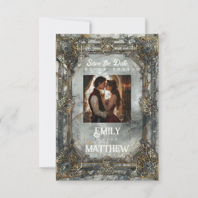 Dwarven Splendour Fantasy Wedding  Save The Date (Front)