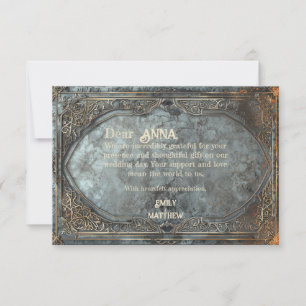 Dwarven Splendour Fantasy Wedding Thank You Card
