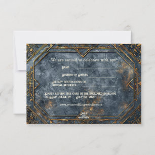 Dwarven Splendour Fantasy Wedding Thank You Card