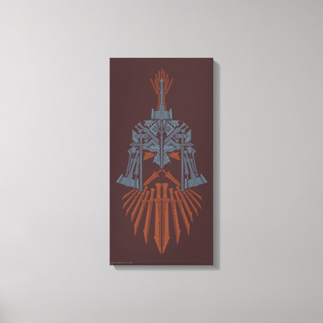 Dwarven Weapons Helmet Icon Canvas Print (Front)