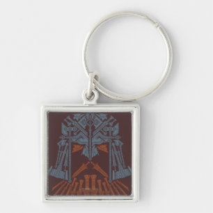 Dwarven Weapons Helmet Icon Keychain