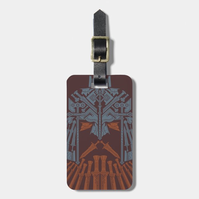 Dwarven Weapons Helmet Icon Luggage Tag (Front Vertical)