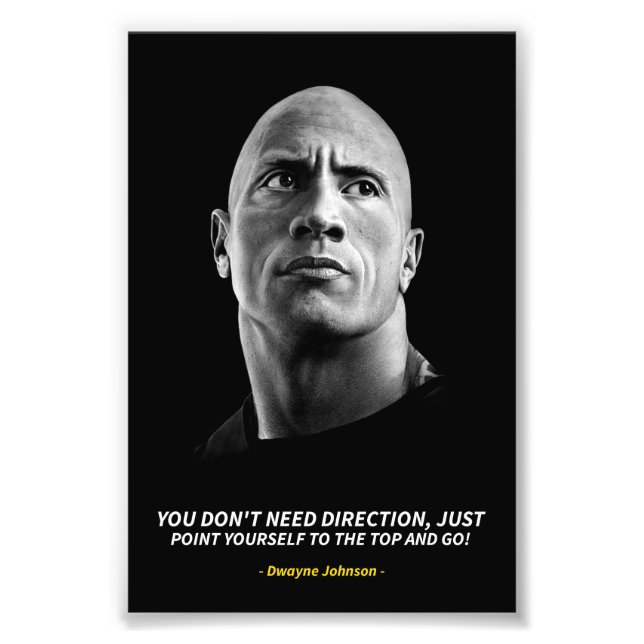Dwayne Johnson quotes Photo Enlargement (Devant)