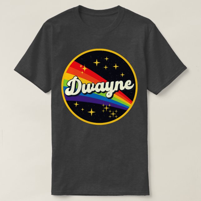Dwayne Rainbow In Space Vintage Style T-Shirt (Design Front)