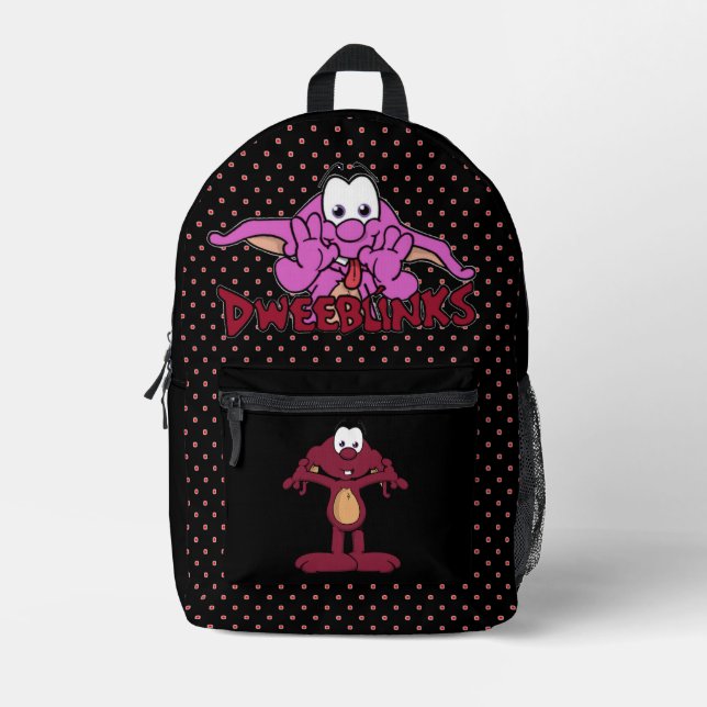 Dweeblinks Printed Backpack (Front)