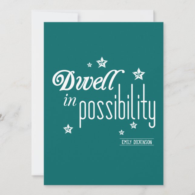 Dwell in Possibility Invitation (Front)