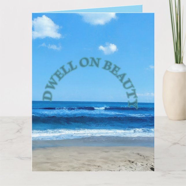 Dwell on joy beach scene  card (Front)