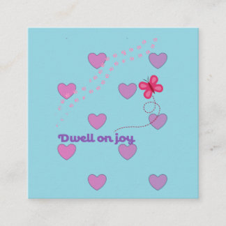 "Dwell on joy "invitation Enclosure Card