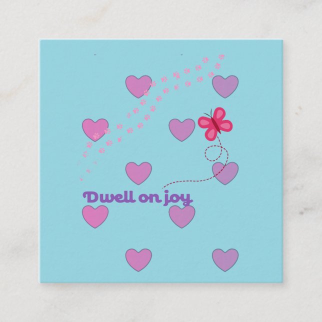 "Dwell on joy "invitation Enclosure Card (Front)