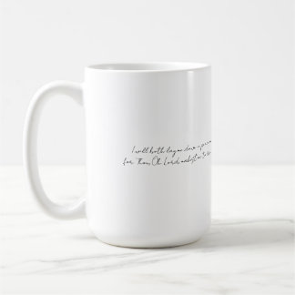 Dwelling in safety sketched forest freehand soup coffee mug