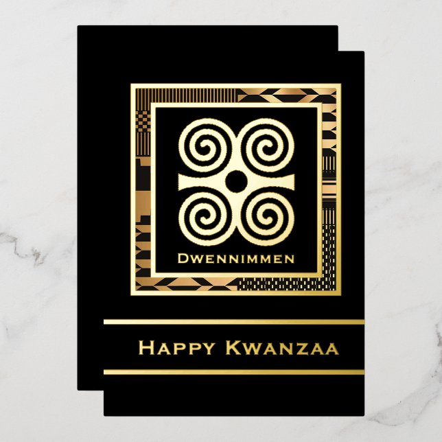 Dwennimmen Happy Kwanzaa Card (Front/Back)