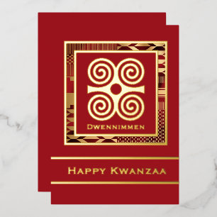 Dwennimmen Happy Kwanzaa Red Card