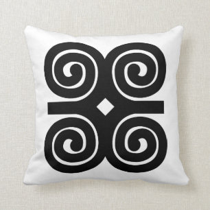 Dwennimmen - Strength and Humility Adinkra Symbol Throw Pillow