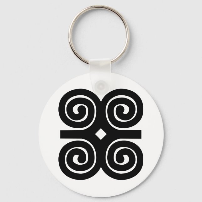 Dwennimmen Strength | Humility Adinkra Symbol Keychain (Front)