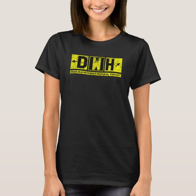 Dwh David Wayne Hooks Memorial Airport Taxiway Sig T-Shirt (Front)