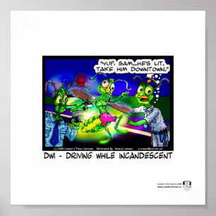 DWI Firefly Funny Londons Times Poster de dessin