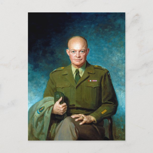 Dwight D. Eisenhower by Thomas Edgar Stephens 1947 Postcard (Front)
