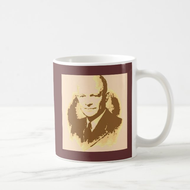 Dwight D Eisenhower Pop Art Coffee Mug (Right)