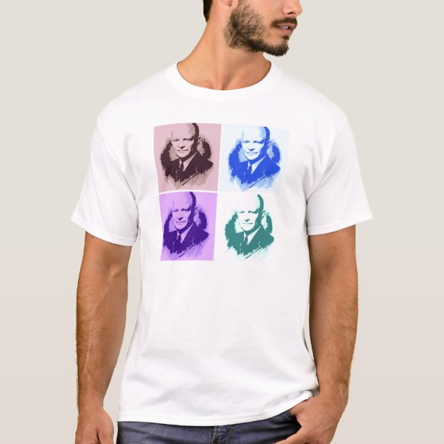 Dwight D Eisenhower Pop Art T-Shirt (Front)