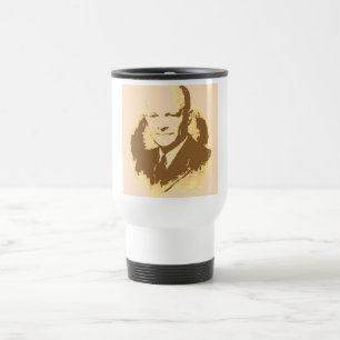 Dwight D Eisenhower Pop Art Travel Mug
