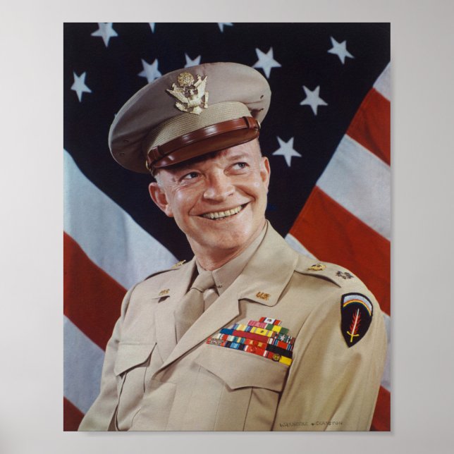 Dwight D Eisenhower Portrait Poster (Front)