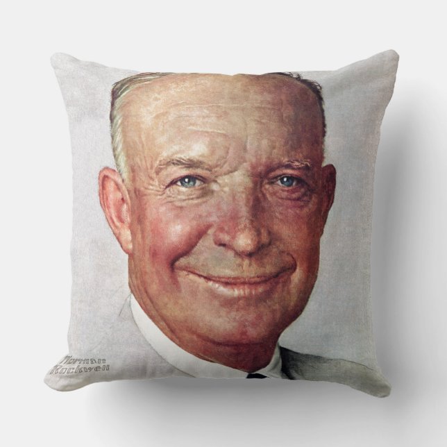 Dwight D. Eisenhower Throw Pillow (Front)