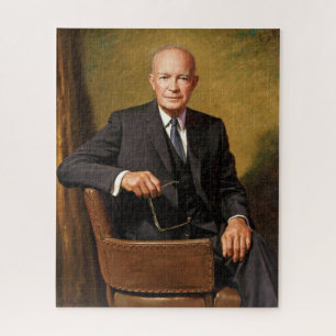 Dwight Eisenhower American President Portrait Jigsaw Puzzle