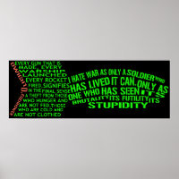Dwight Eisenhower Anti War Text Art